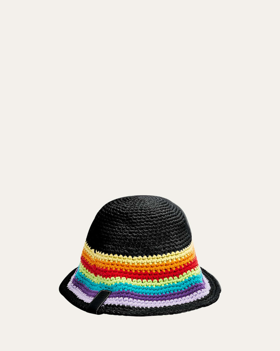Rainbow Crochet Bucket Hat